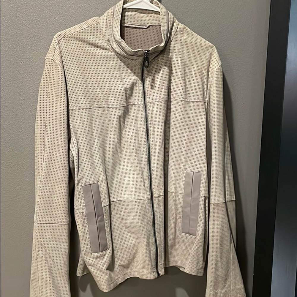 Leather designer coat